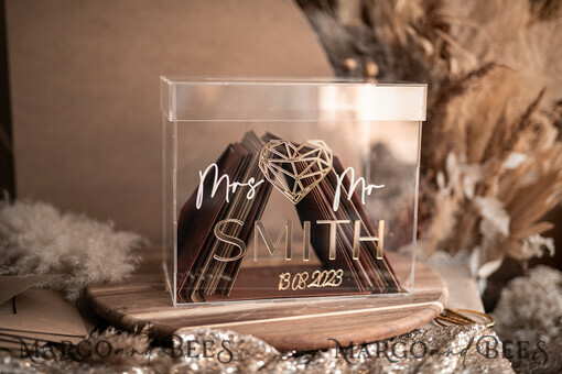  CARD BOXES acrylic Cards box Geometric heart Clear wedding wishing well acrylic money gift card box, Personalized Wedding Card Box, Acrylic Card Box, Wedding Card Box with Lid, Wedding Money Box, Wedding Card Box, Wedding Card Holder 