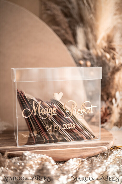  CARD BOXES acrylic Cards box Elegant heart Clear wedding wishing well acrylic money gift card box, Personalized Wedding Card Box, Acrylic Card Box, Wedding Card Box with Lid, Wedding Money Box, Wedding Card Box, Wedding Card Holder 