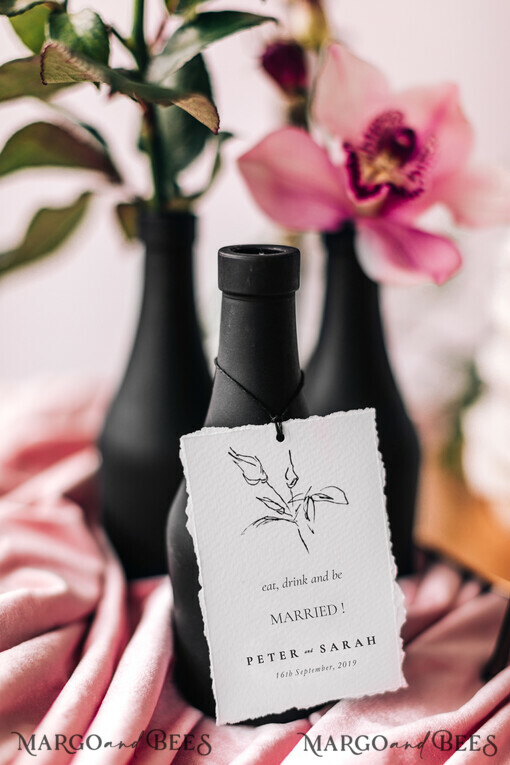 DRINKS LABELS Romantisch Moderne Kalligrafie Hochzeitsgetränksetikett