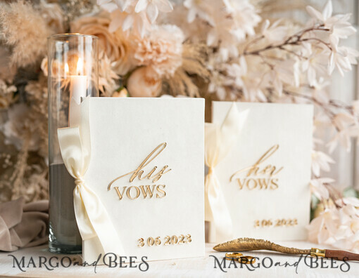 WEDDING VOWS Acrylic Clear Gold Bride & groom vow books, wedding vows, personalized vow booklets, his and her vow books, custom wedding vow cases, bridal shower gift