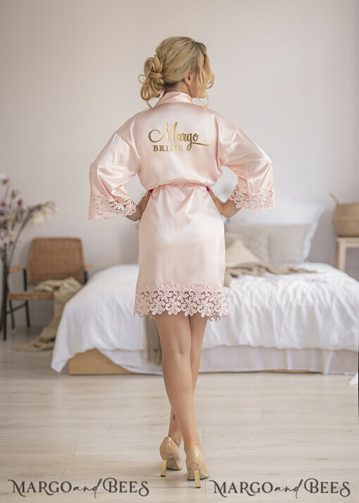 NEWLY WEDS COUPLE GIFTS Brautgeschenke Romantisches Paar Geschenk, Braut Blush Pink Kimono