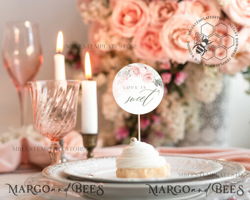 TEMPLETT wedding stationery Floral Round Favor Tag Template, Greenery  Favor Tag Template, Editable Thank You Tag, Printable Wedding Gift Tags, Party Tags, WRom1