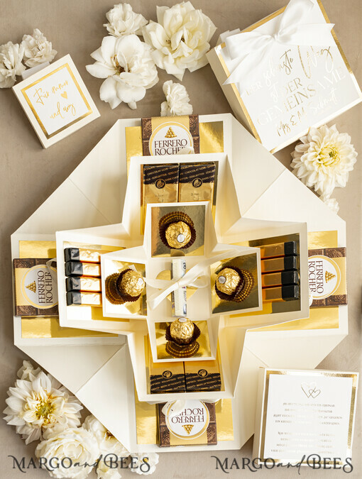 NEWLY WEDS COUPLE GIFTS Geldgeschenk zur Hochzeit  Personalisierte Hochzeits-Geschenkbox Geldgeschenk zur Hochzeit – Exploding Box als stilvolle und persönliche Überraschung