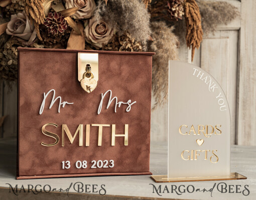  CARD BOXES velvet card boxes Terracotta Fall Card Box and Arch Acrylic Cards & Gifts Clear Sign, Velvet Rust Wedding Card Box with Lid, Burnt Orange Wedding Money Box,  Copper Wedding Card Box cards and gift Arch acrylic sign set
