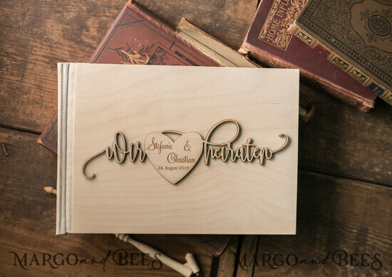 WEDDING GUEST BOOKS Wooden Rustic Guestbooks Preonalised wedding Guestbook, Wooden Album Boho Photo Booth Engraved Wood Book Boho Instant Photo Book 04/dde/kwg