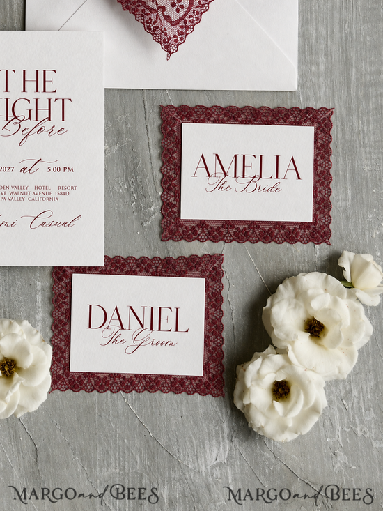 PLACE CARDS / TABLE CARDS Lace Romantic Lace ivory Wedding Place Cards, Elegant Name Tags for Your Wedding Tables,  04/laceD/W
