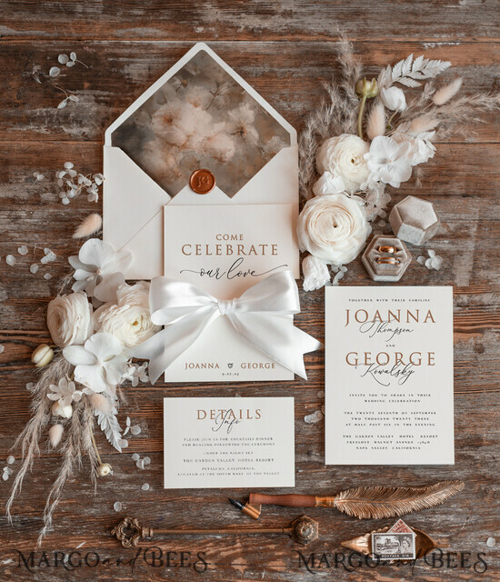 WEDDING INVITATIONS floral / boho / watercolor Best wedding invitations, colorful romantic stationery 03/CBw/z