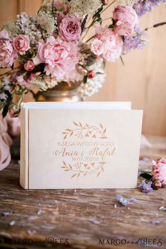 WEdding Combo Guestbook and Photo Album, Personalised Photo album with  writing space