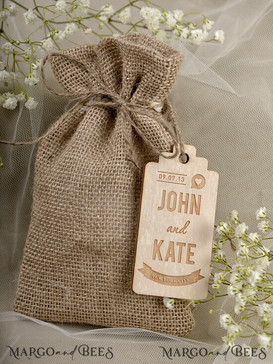 Burlap favor bags deals