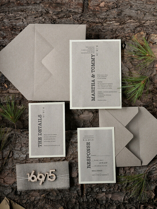 WEDDING INVITATIONS forest / Mountains / woodland theme Handmade wedding invitation, woodland stationery 58/wood/z