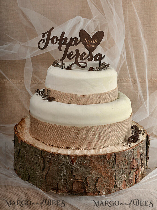 CAKE TOPPER RUSTIC cake topper, wooden 06/rusC/ct