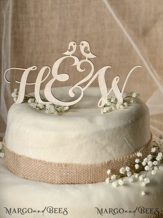 CAKE TOPPER RUSTIC wedding cake topper, wooden 16/RUS/CT