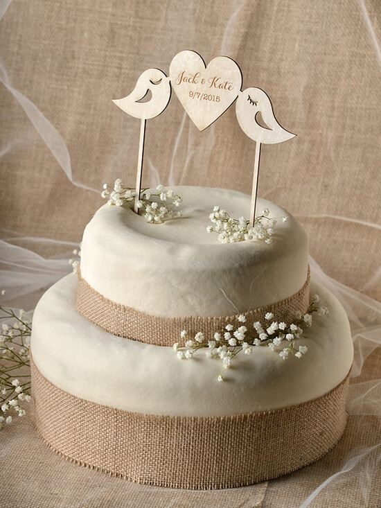 CAKE TOPPER RUSTIC topper, wooden 17/RUS/CT