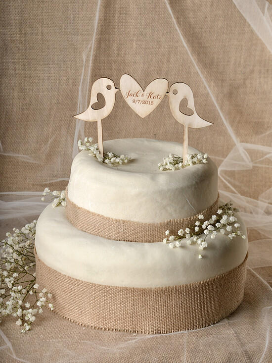 CAKE TOPPER RUSTIC cake topper, wooden 23/RUS/CT