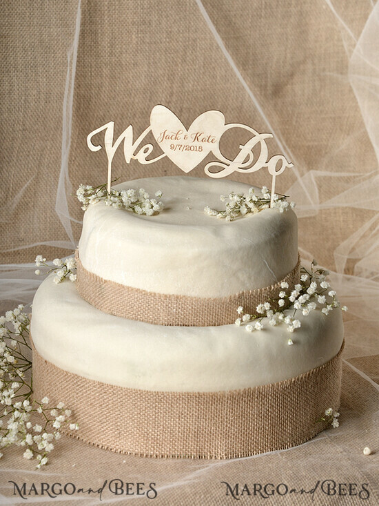 CAKE TOPPER RUSTIC wedding cake topper, wooden 30/RUS/CT