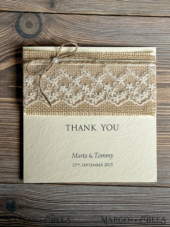 THANK YOU CARDS rustic thank you 36/rtws/THC