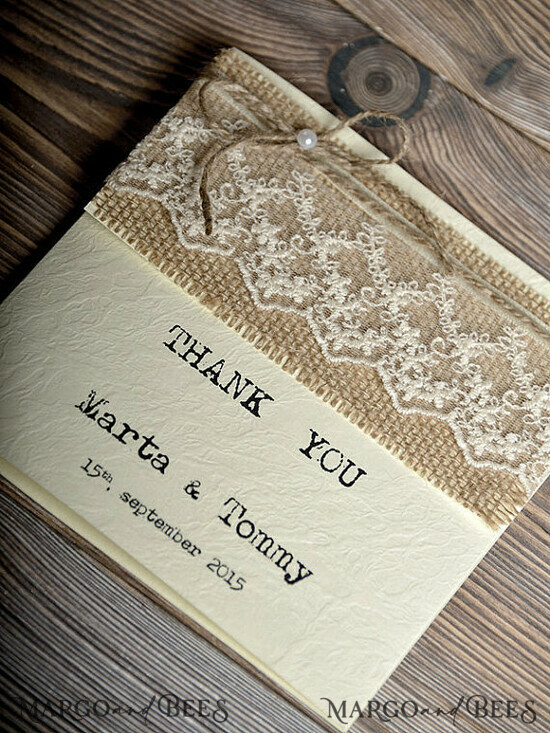 THANK YOU CARDS rustic Thank you Wedding Stationery 38/rtws/THC