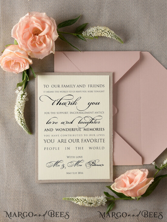 THANK YOU CARDS modern/romantic Personalized thank you cards    02/md/THC