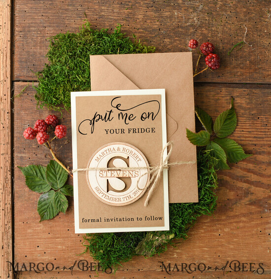 SAVE THE DATES rustic boho magnets Unique Save the Date, magnets uk 004/mg/std