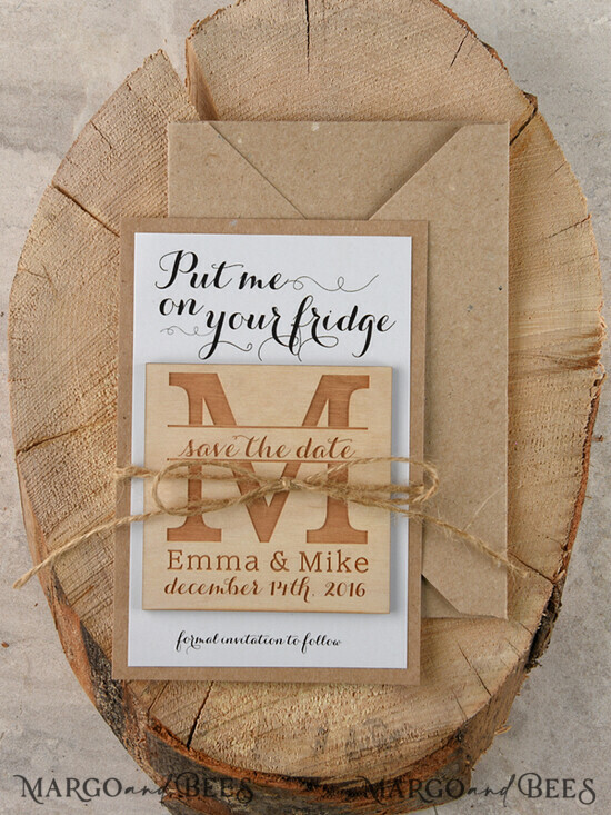 SAVE THE DATES rustic boho magnets Custom Save the Date, Personalised Rustic magnets 004/mg/std