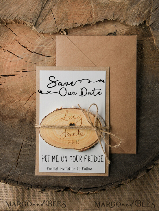 SAVE THE DATES rustic boho magnets Handmade Save the Date, Personalised Fridge Magnets 07/mg/std