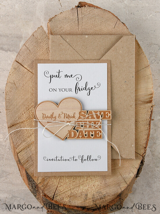 SAVE THE DATES rustic boho magnets Beautiful Save the Date card, Personalised Rustic magnet 007/mg/std