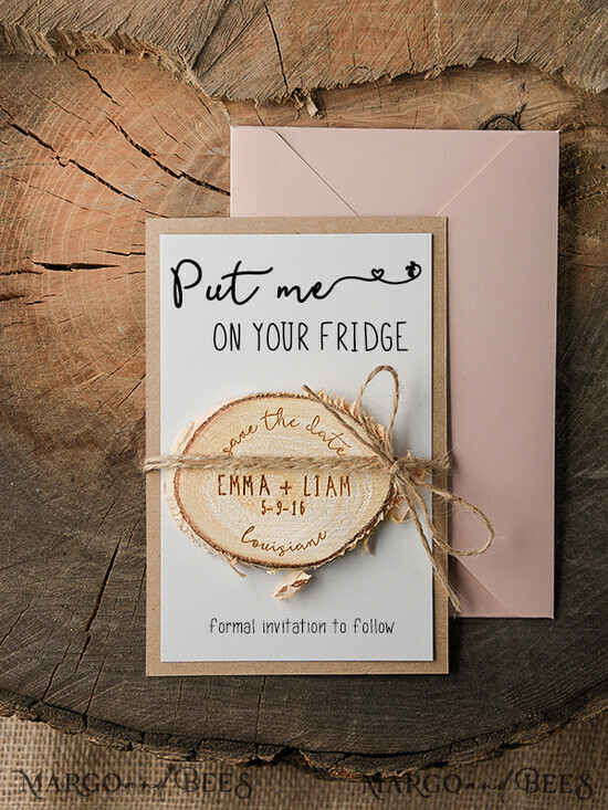 SAVE THE DATES rustic boho magnets Wedding Save the Date card, fridge magnets 08/mg/std