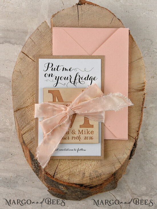 SAVE THE DATES rustic boho magnets Handmade Save the Date, Personalised Rustic magnet 12/mgE/std