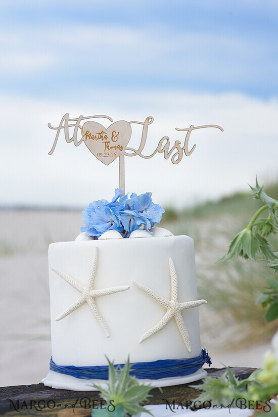 CAKE TOPPER wood wedding cake topper, lasercut wooden cake topper 01/beach/CT