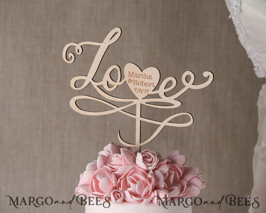 CAKE TOPPER wood wedding cake topper, wooden cake topper 11/rst/CT