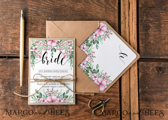 BRIDAL SHOWER INVITATIONS watercolor blossom 11/Bhh/Bs