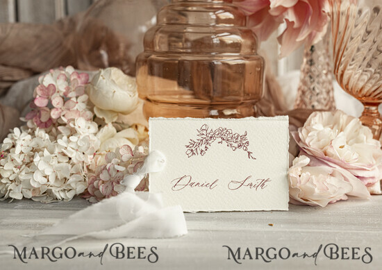 PLACE CARDS / TABLE CARDS Romantic Boho/ Botanical/ Floral elegant place cards 01/DEsuLak/w