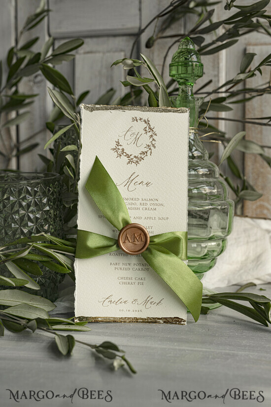 MENU & PROGRAMS romantic Elegant wedding menu card – a stylish way to display your wedding dishes and beautifully complement your table décor and place settings. 19/DEsu/m