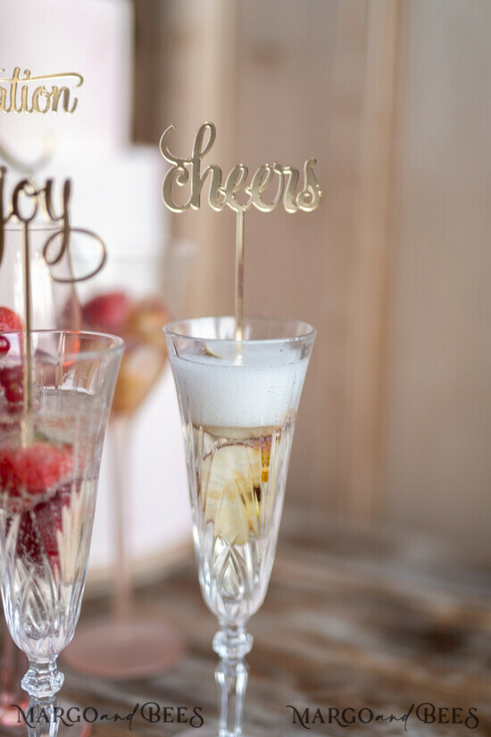 CAKE TOPPER drink toppers topper, drink labels 2/acrylo/ST