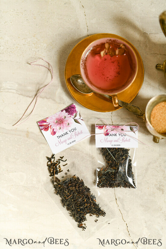 HOCHZEITSGESCHENKE Hochzeitsgeschenk Tee Beutel romantische Hochzeitsgeschenke, personalisierte Tee- / Kaffeetüten 31/tea/te