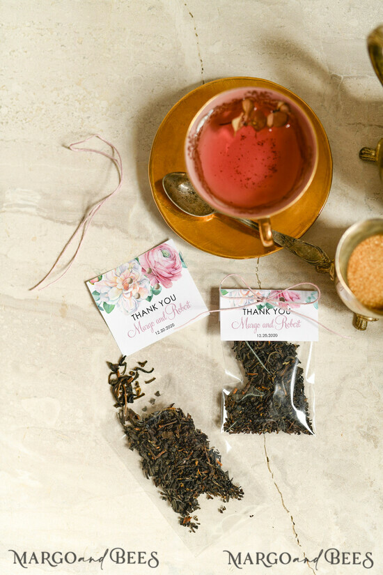HOCHZEITSGESCHENKE Hochzeitsgeschenk Tee Beutel Gäste bevorzugen Ideen, Teebeutel, Kaffee. 19/tea/te
