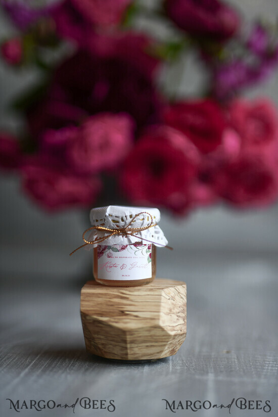 WEDDING FAVORS Wedding Favors Honey Jars cute wedding favor cards, natural honey jars 1/CLARET/MD