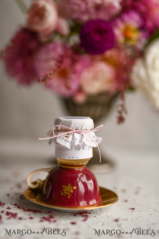 WEDDING FAVORS Wedding Favors Honey Jars Wedding Favor  Honey Jars  Favors Personalized perfect for Party  3/peaches/MD
