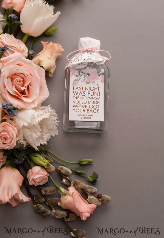 WEDDING FAVORS wedding hangover kits wedding Favors, bottles for hangover kit 18/kit/but