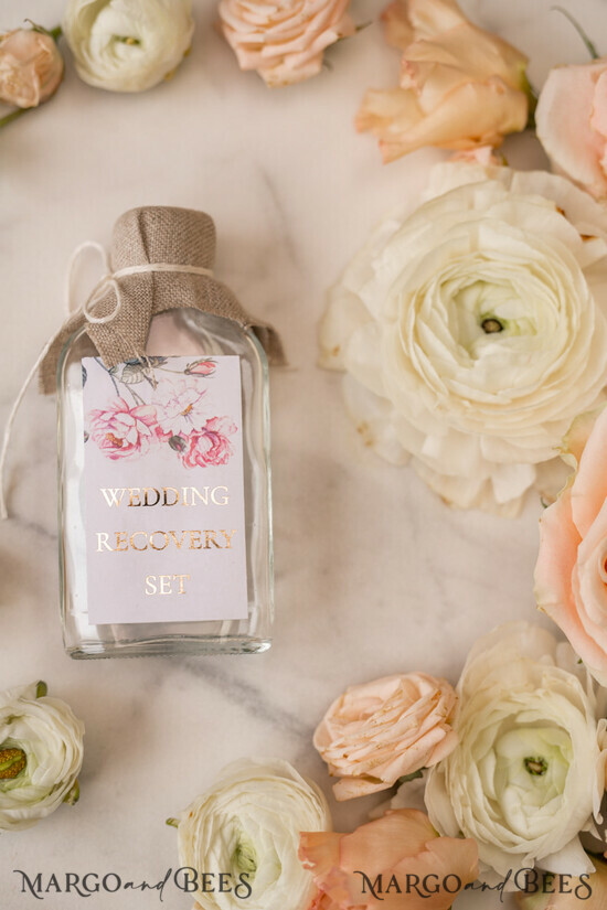 WEDDING FAVORS wedding hangover kits wedding Favors, small bottle hangover kit 32/kit/but