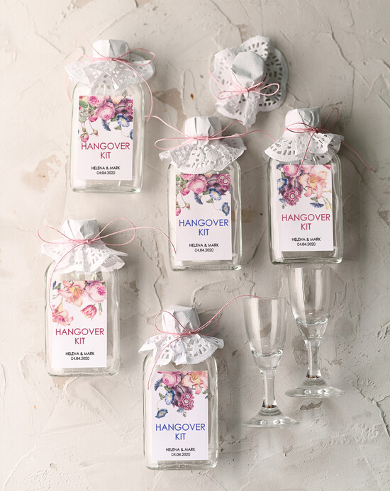 WEDDING FAVORS wedding hangover kits wedding favor ideas, bottles for hangover kit 7/KIT/but