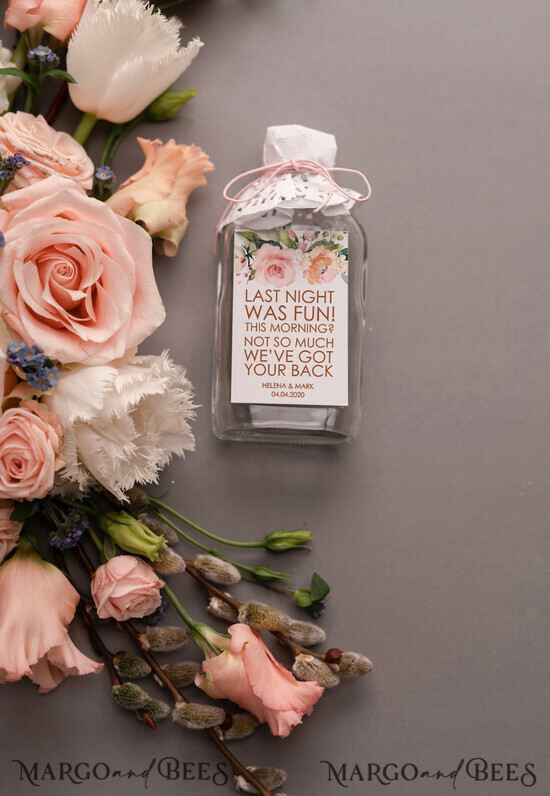 WEDDING FAVORS wedding hangover kits wedding favor, bottles for hangover kit 6/kit/but