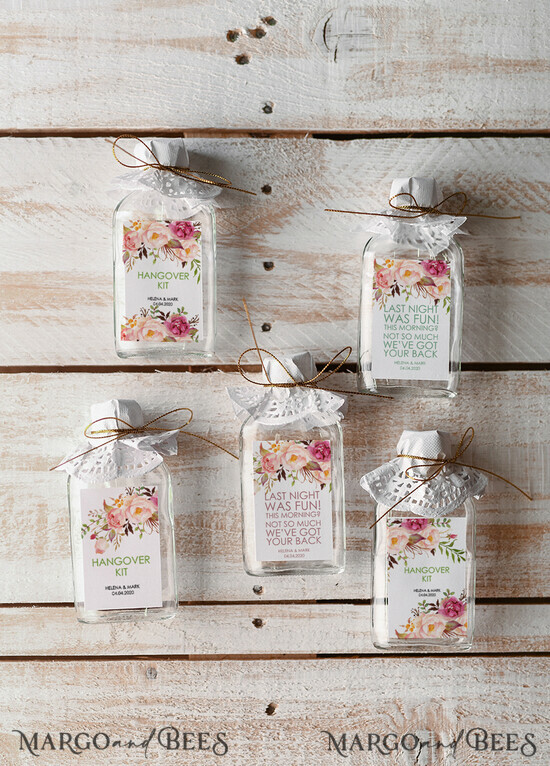 WEDDING FAVORS wedding hangover kits wedding favor ideas, small bottle hangover kit 28/kit/but
