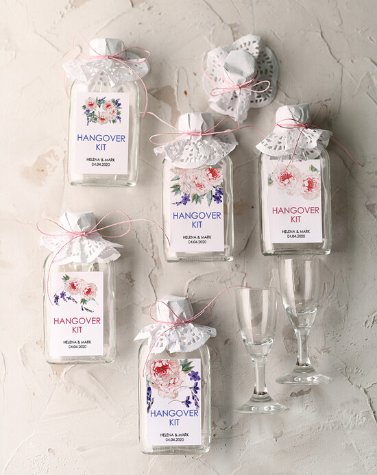 WEDDING FAVORS wedding hangover kits wedding favors, personalized hangover kits 2/kit/but