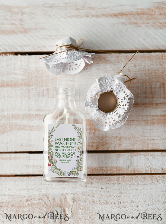 WEDDING FAVORS wedding hangover kits guests favor ideas, small bottle hangover kit 30/kit/but