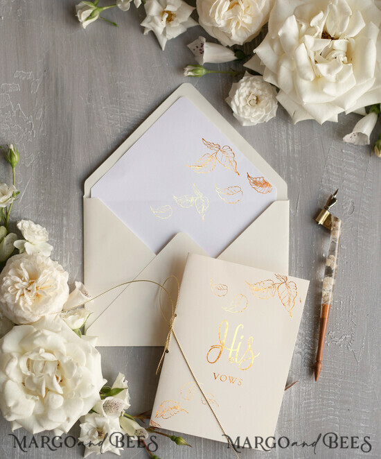 WEDDING VOWS Acrylic Clear Gold Personalized Wedding vows card 5/FRAMEG/wv