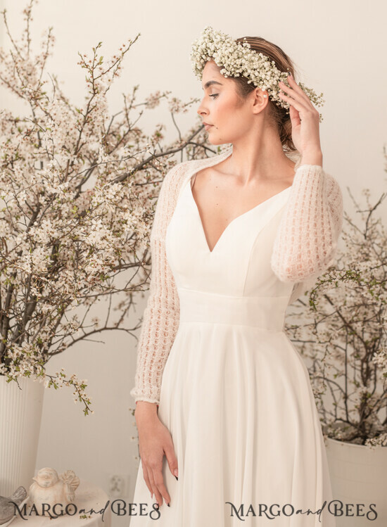 Beige bolero jacket wedding outlet