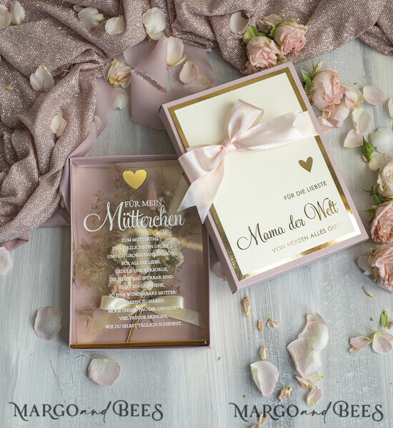 Geschenke zum Muttertag Grußkarten für Mama Statuette mit Widmung für Mama – Geschenk in eleganter Box mit Trockenblumen & HerzGeschenk zum Muttertag  Geschenkidee zum Muttertag 02/KrDBpx/BMaDE