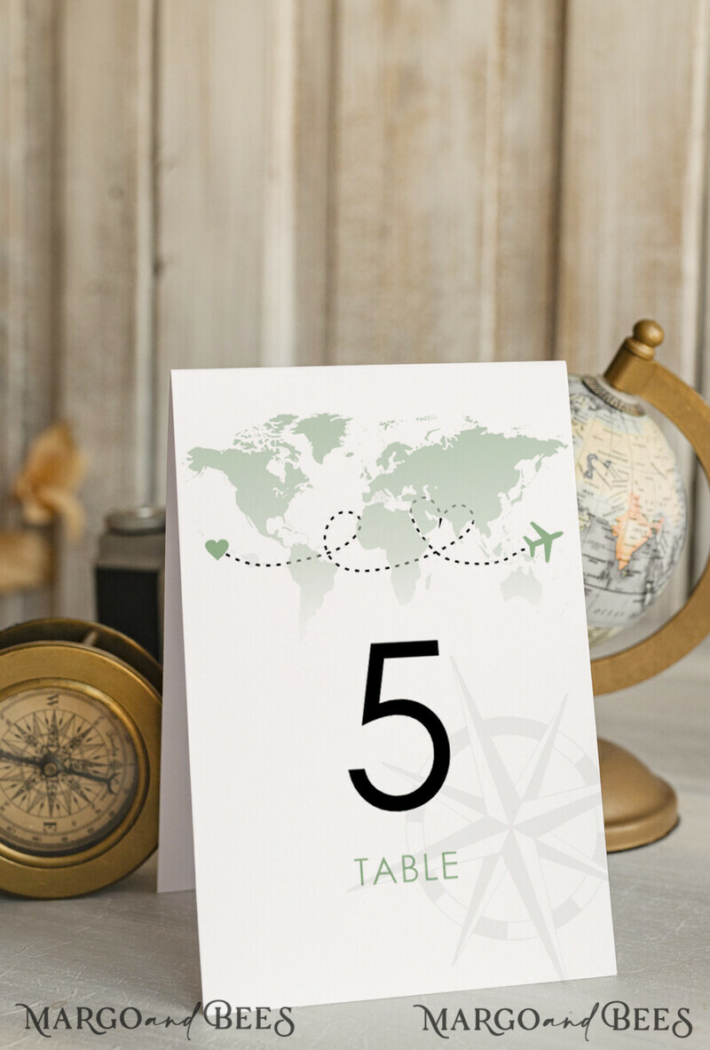 TABLE DECOR SIGNS Beach/marine/ Destionation Wedding Theme Travel Passport Wedding Table Number – Luxury Tent Card, ivory wedding stationery, tent table numbers