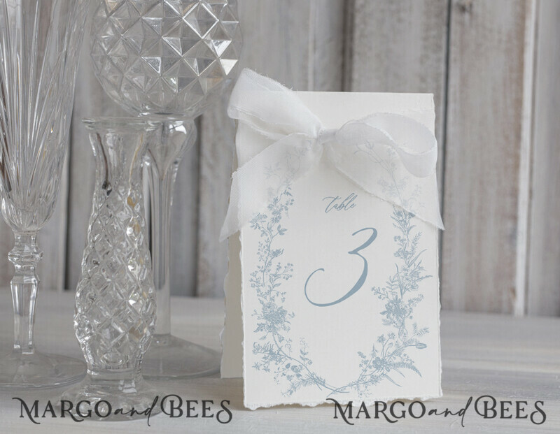 TABLE DECOR SIGNS glitter Elegant Hand Torn Edge with silk ribbon Wedding Table Number – Luxury Vintage Tent Card